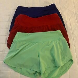 Lululemon 3 pack running shorts